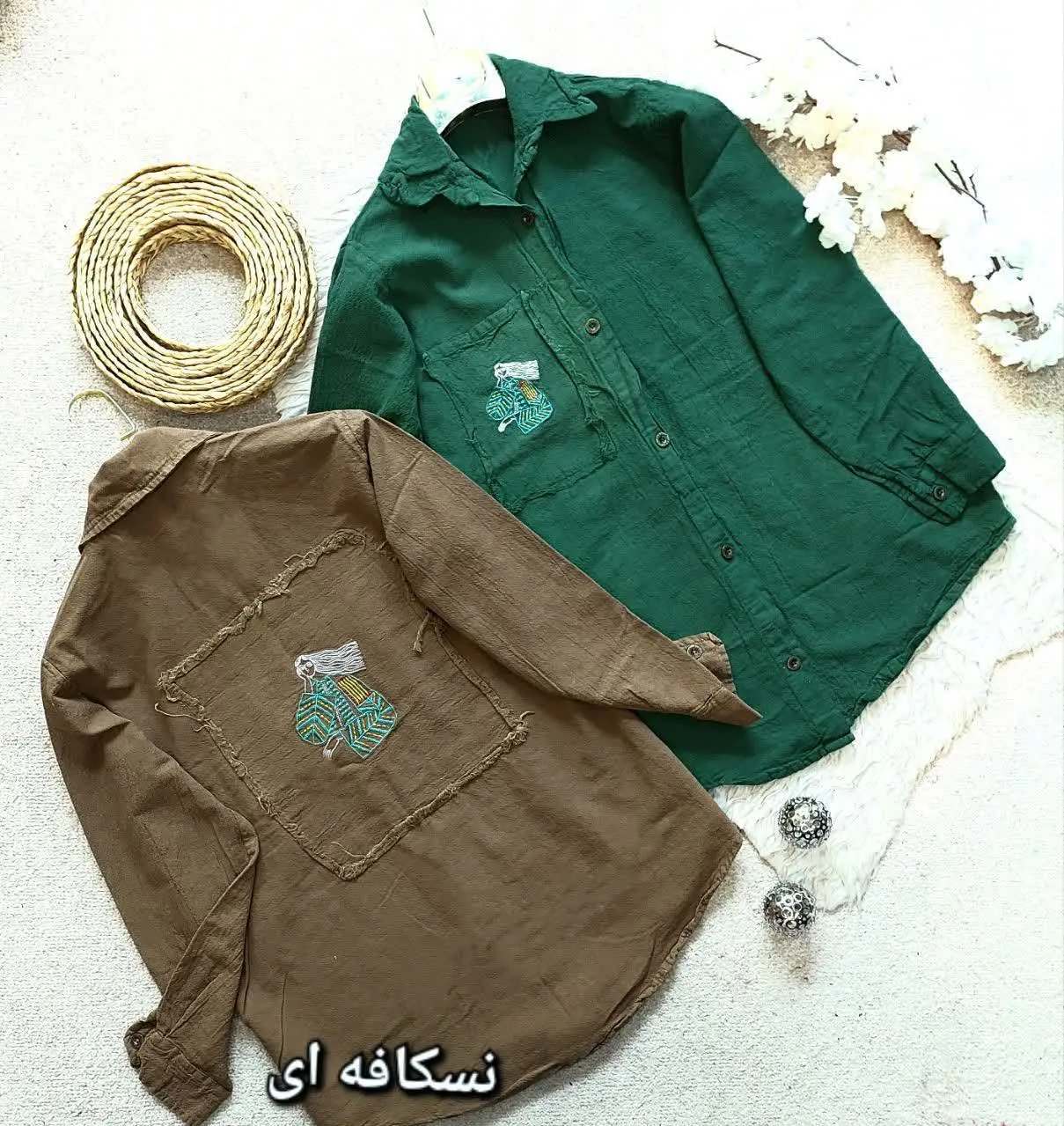 ❤️نام: تونیک مانتویی گلدوزی دختر
