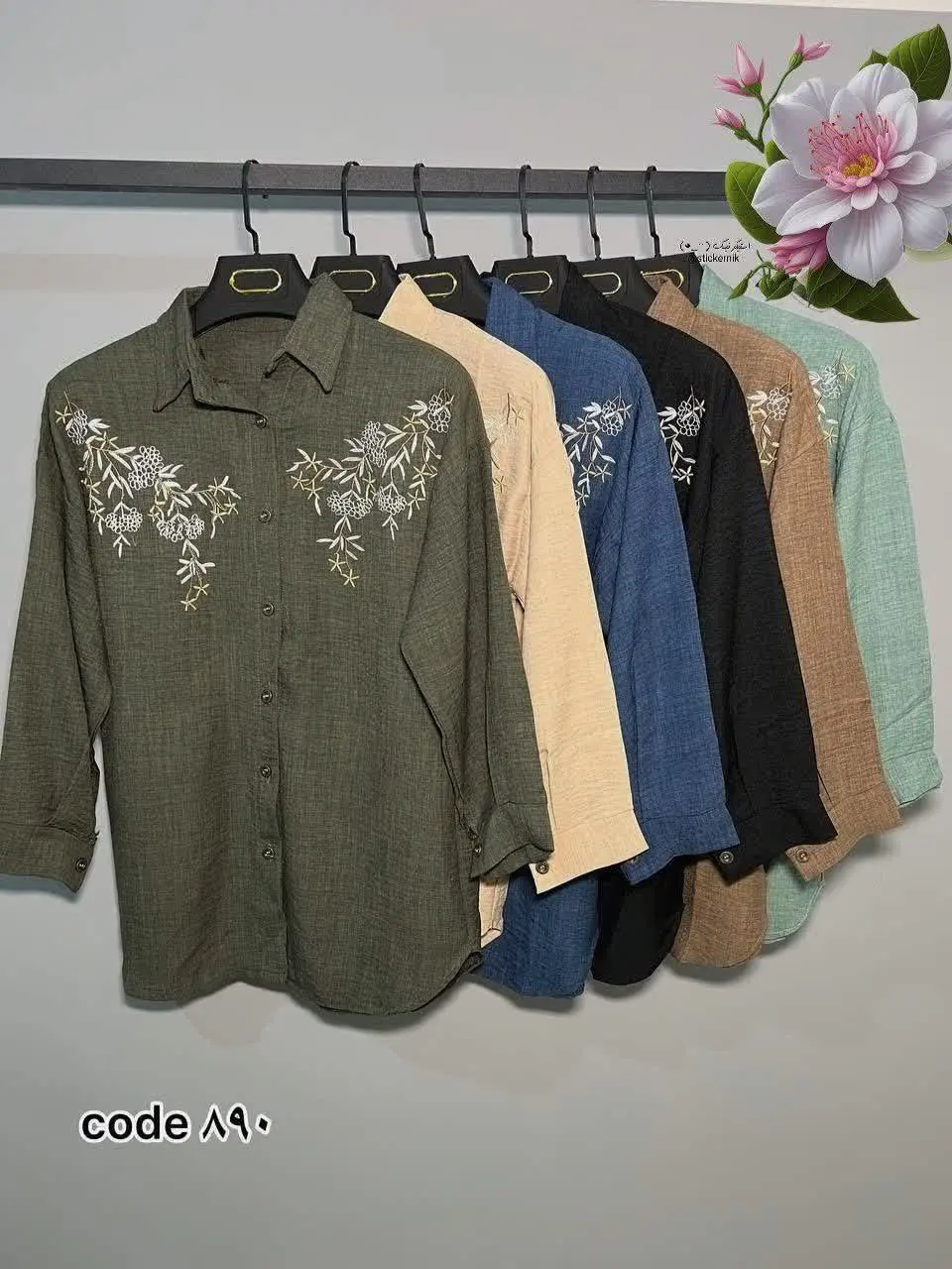 🌼مانتو گلدوزی شده 
