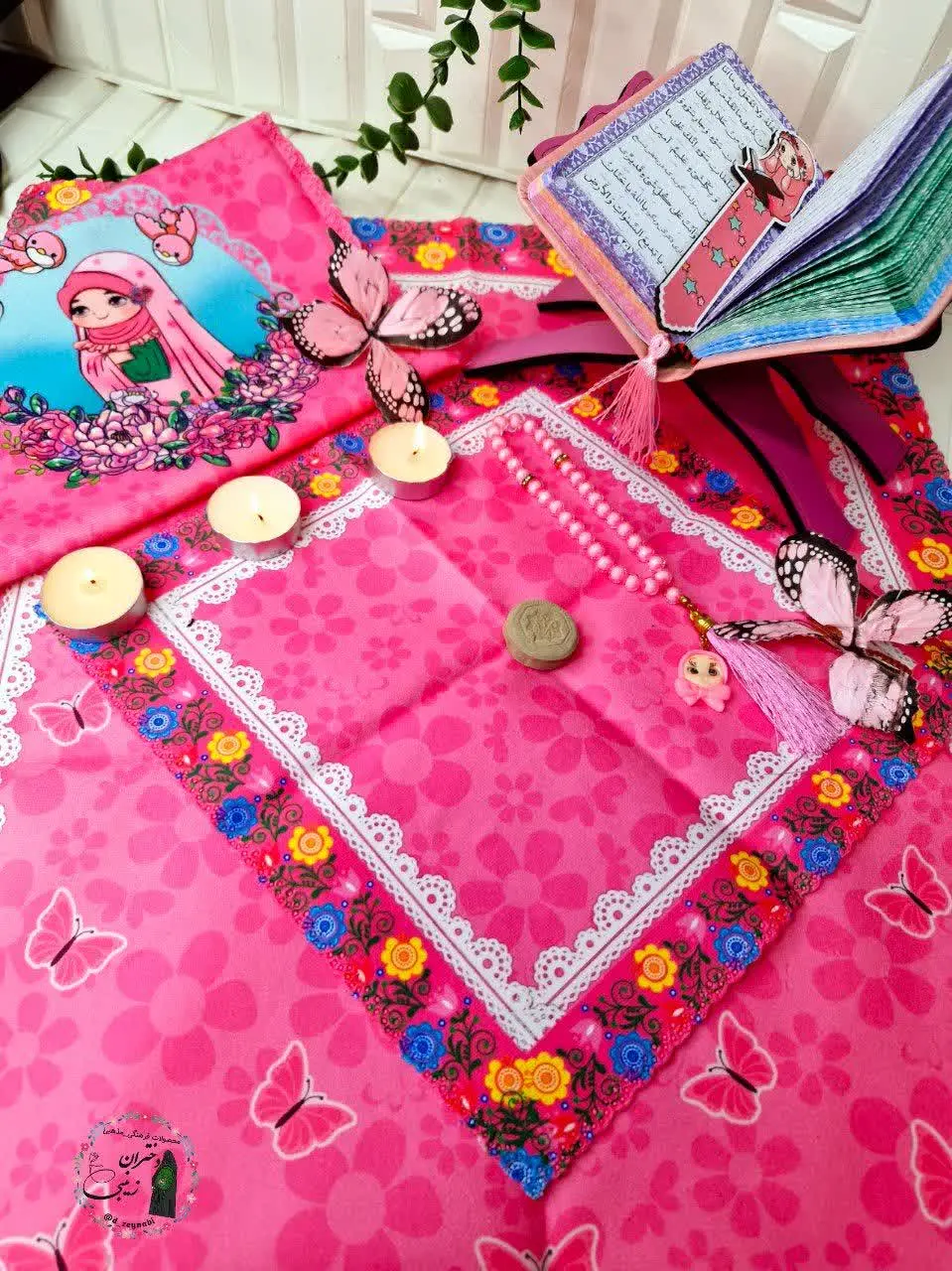 پک کامل سجاده۲تیکه با کیف😍
