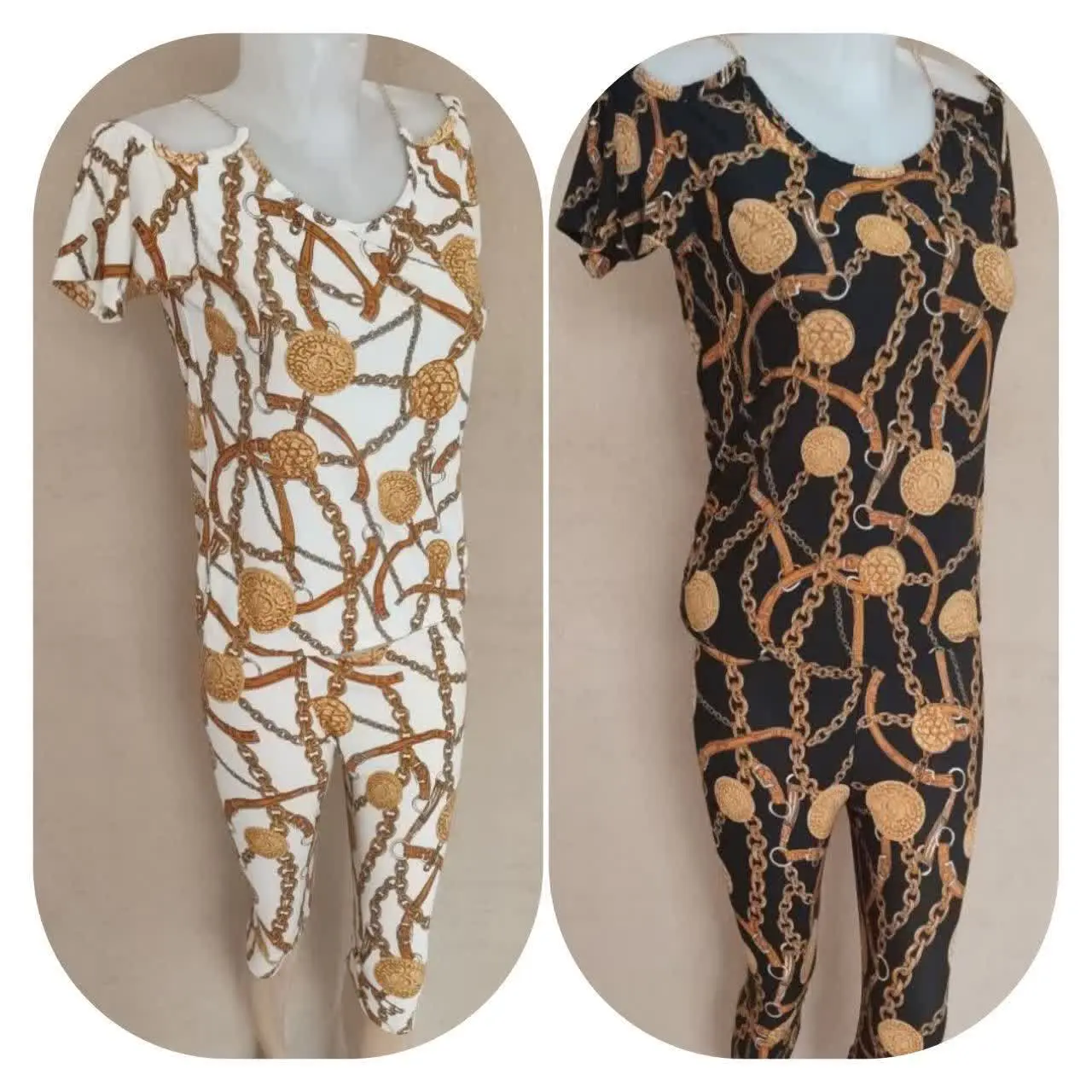 🔸 نام: تاپ شلوارک ورساچ زنجیری 
