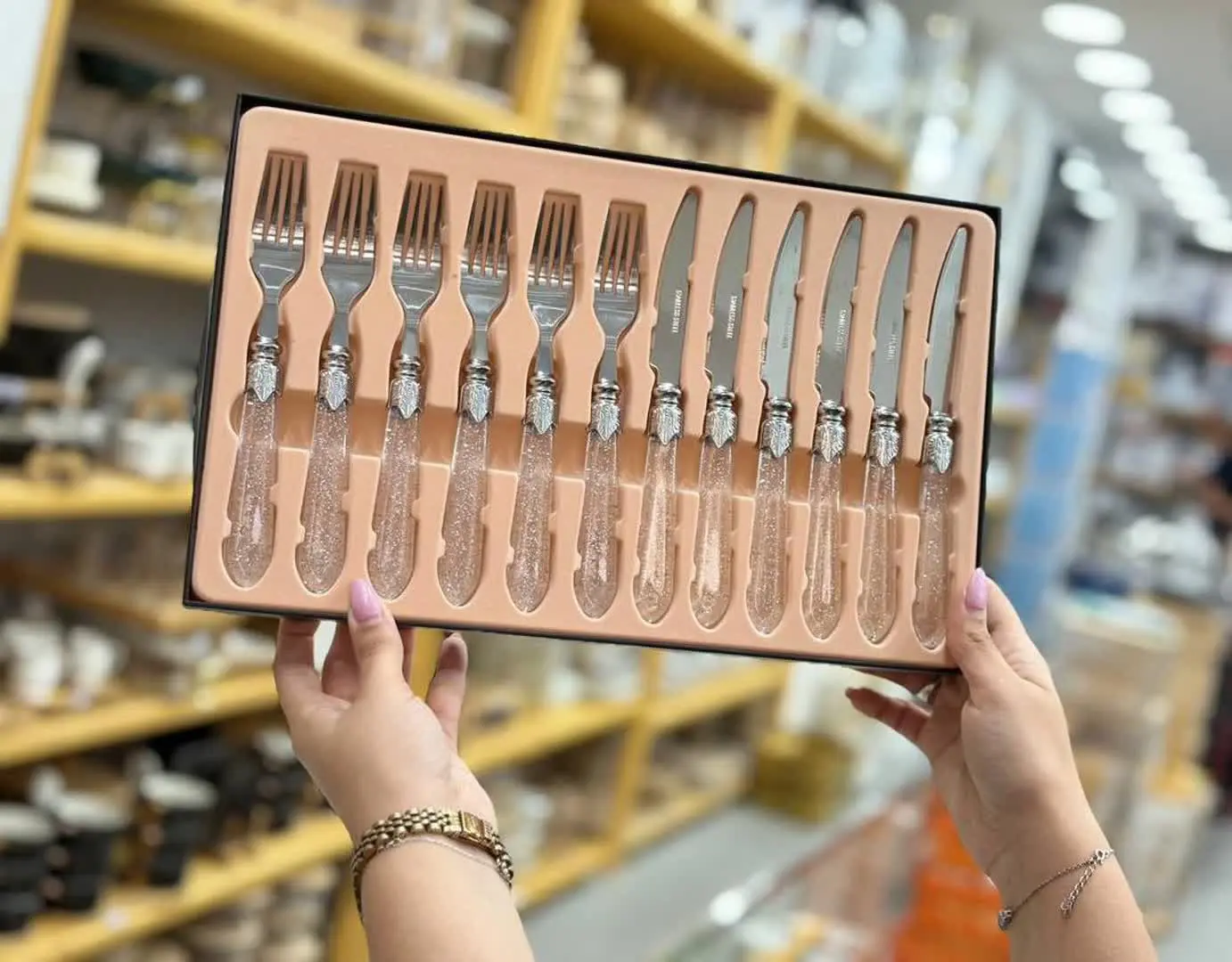 ✳️ کارد و چنگال دسته شاینی