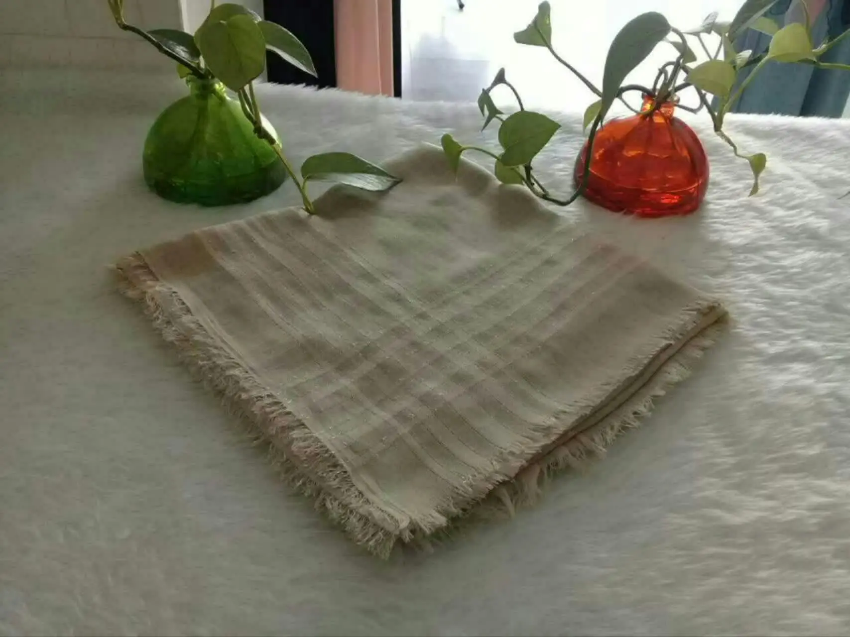 روسری نخی حاشیه لمه دار 🌸