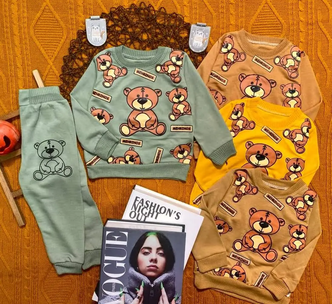 🧶 بلوز شلوار 🧿 خرس نشسته