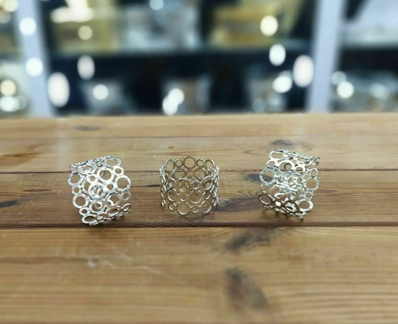 ⭕ حلقه دستمال مدل توپی سیلور