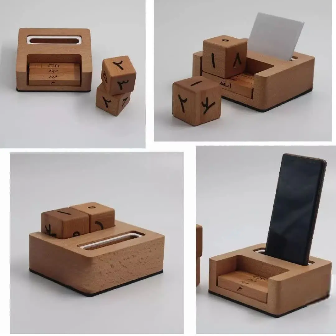 💥تقویم چوبی و هولدر موبایل💥