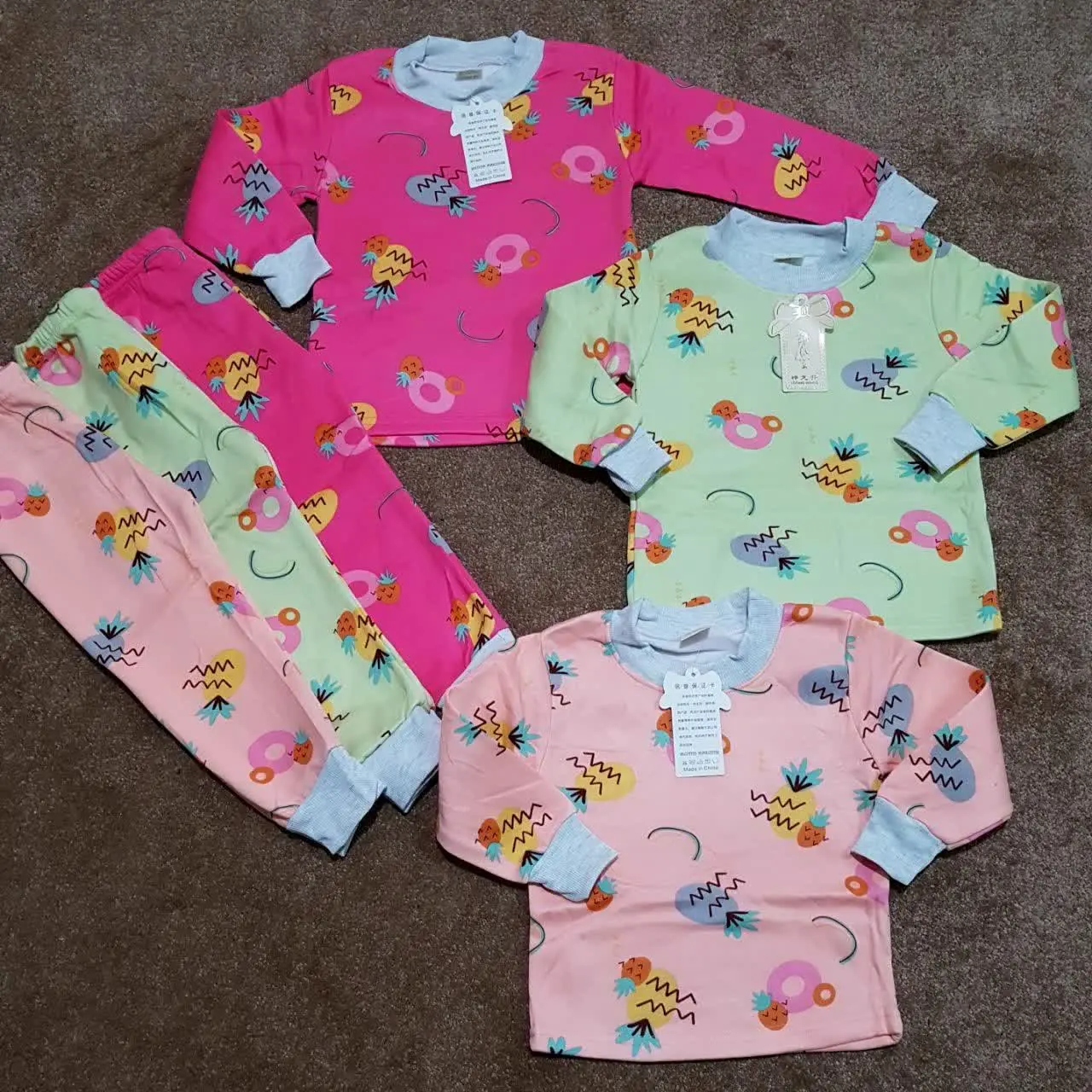 ست #دخترانه دورس پنبه داخل کرک (سایز کوچک) 
