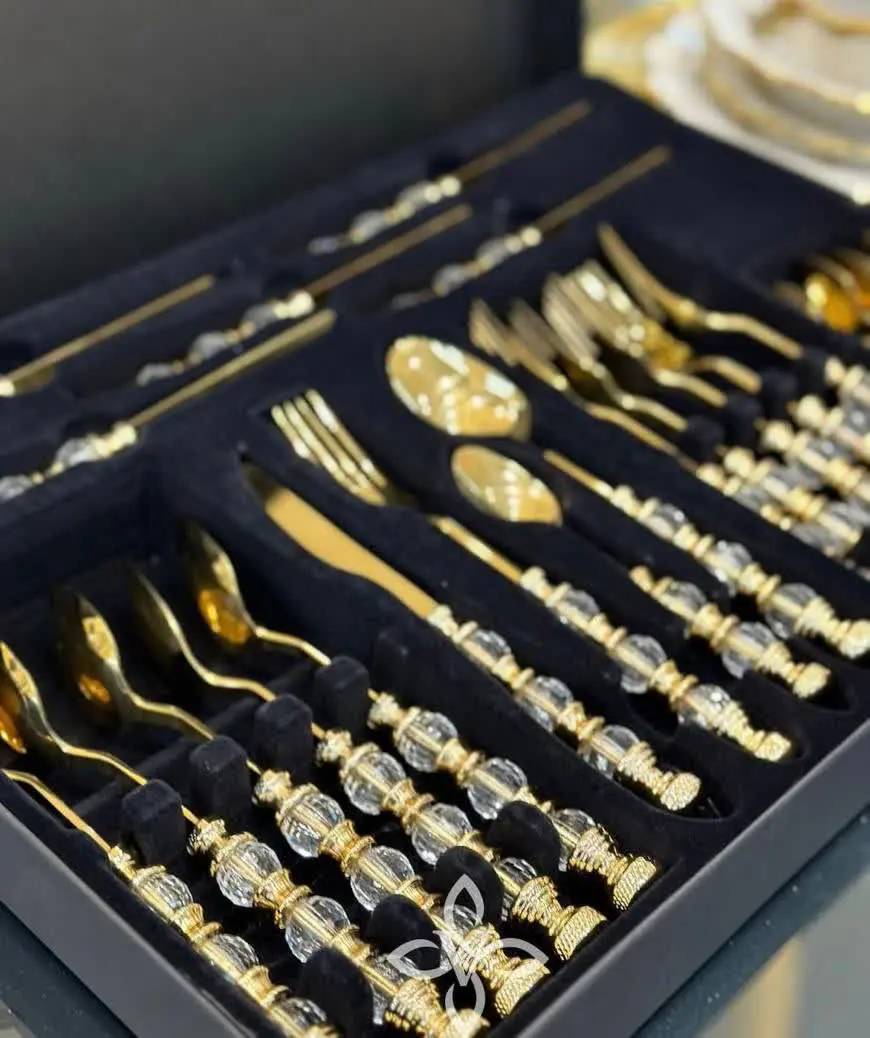 🤩🤩سرویس قاشق چنگال لوکس کریستالی🌺
