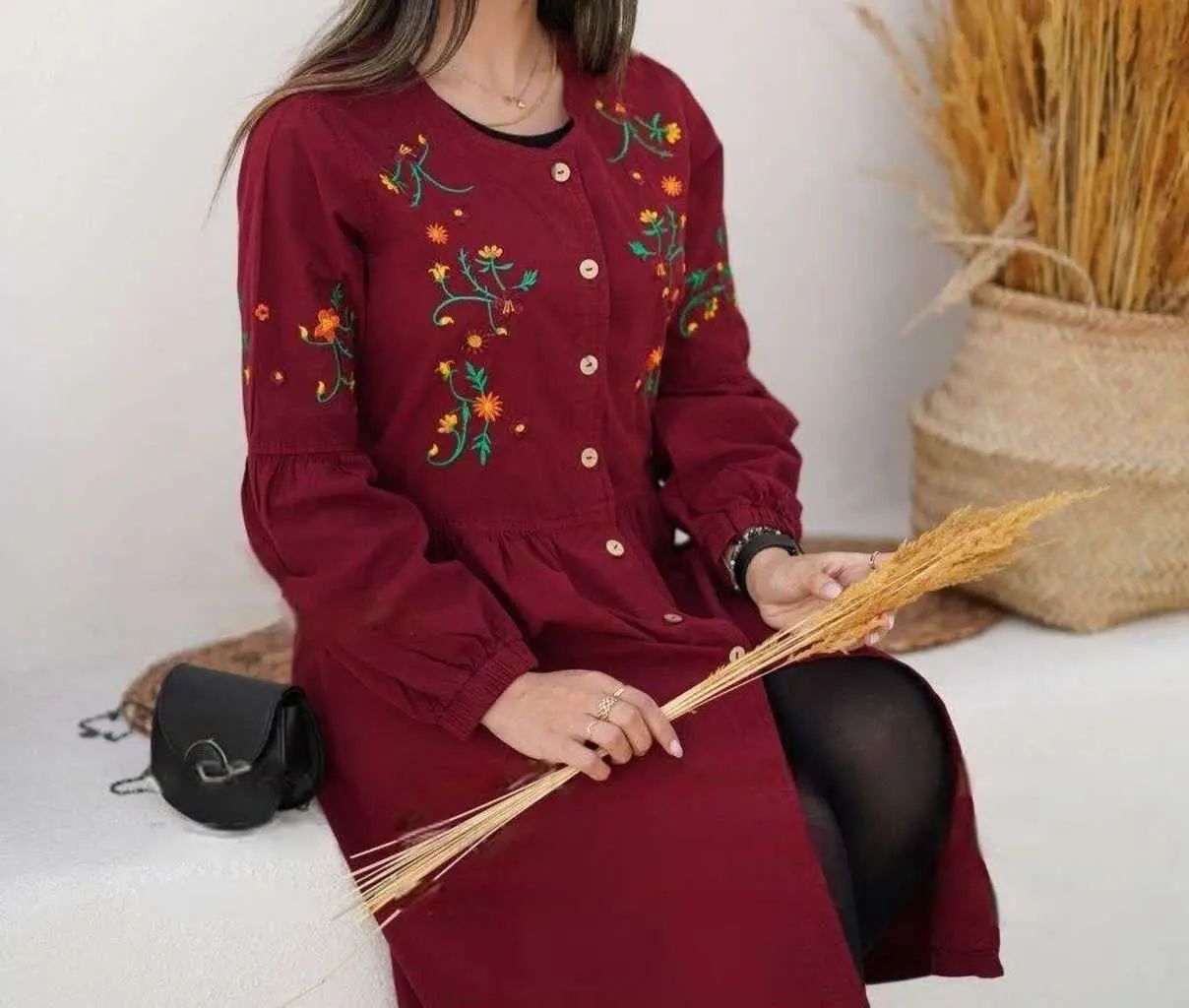 پیراهن گلدوزی باران