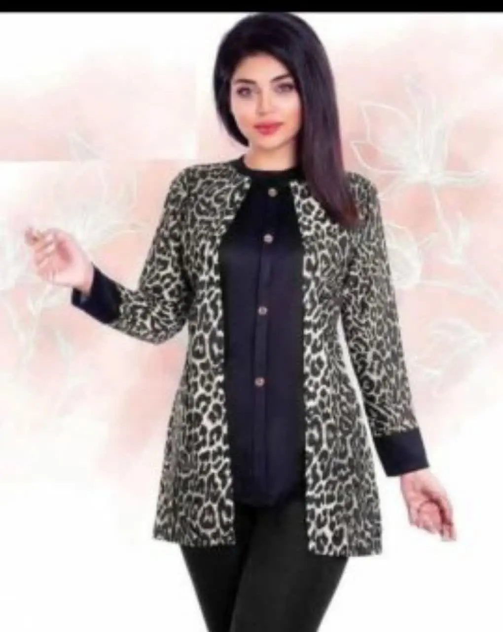 تونیک پلنگی لمه قواره دار
