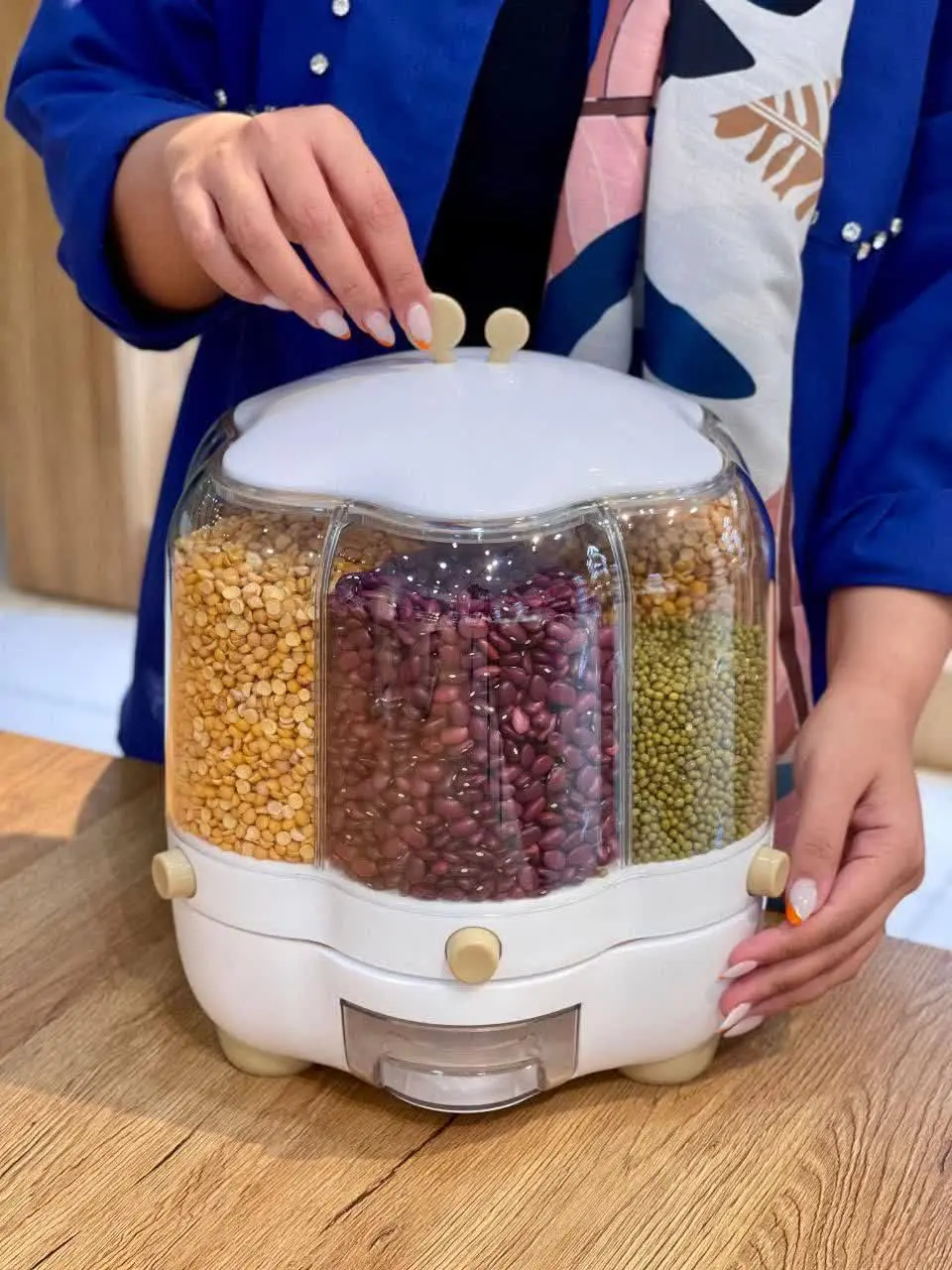 😍حراج ویژه جا حبوبات چرخشی...