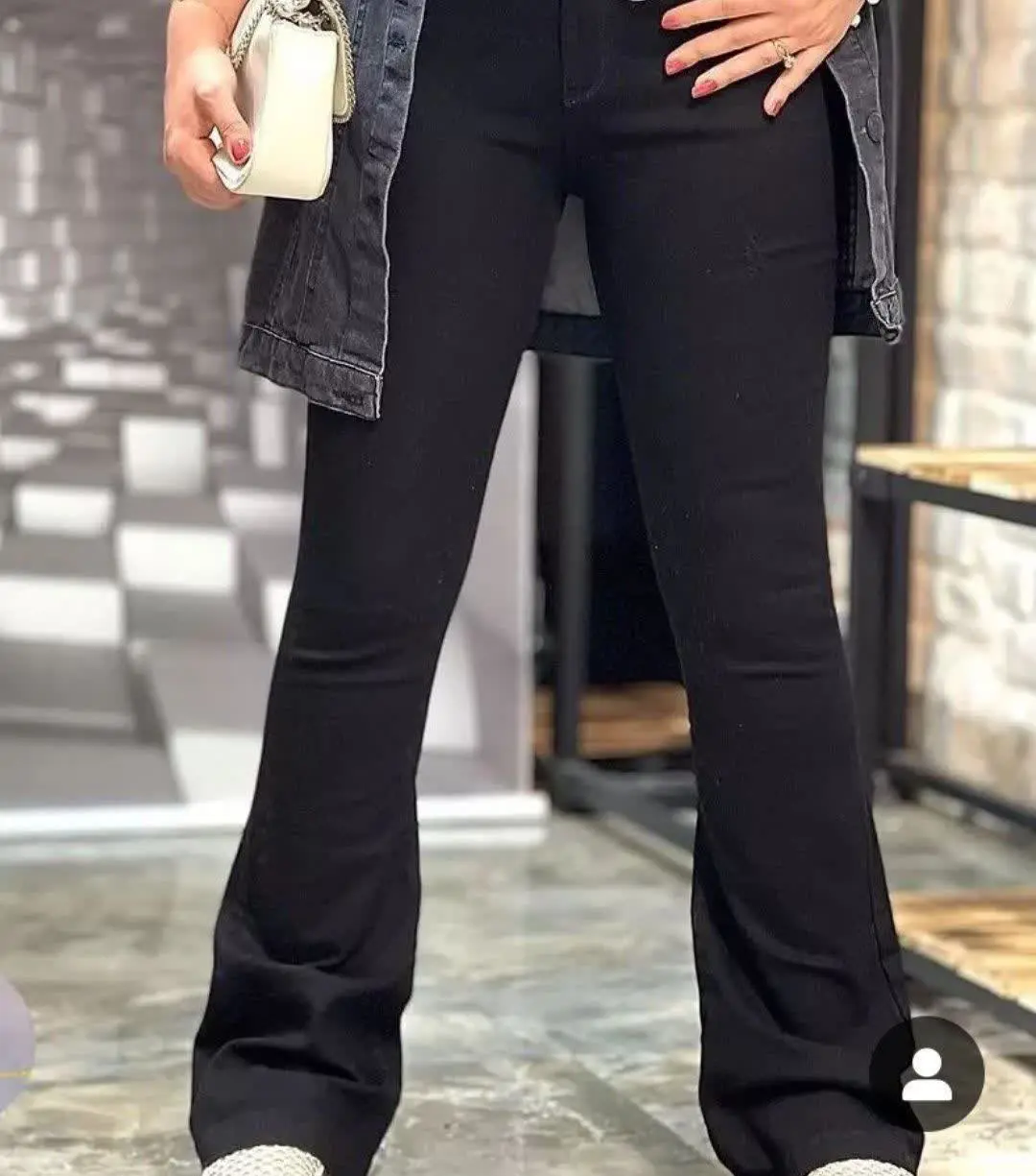 شارژ پر تکرار دمپا جین کمر کش 
