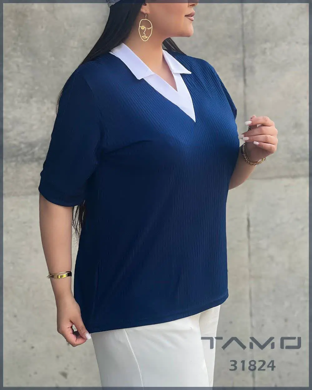 🔸 تی شرت یقه مردانه آکاردئونی
