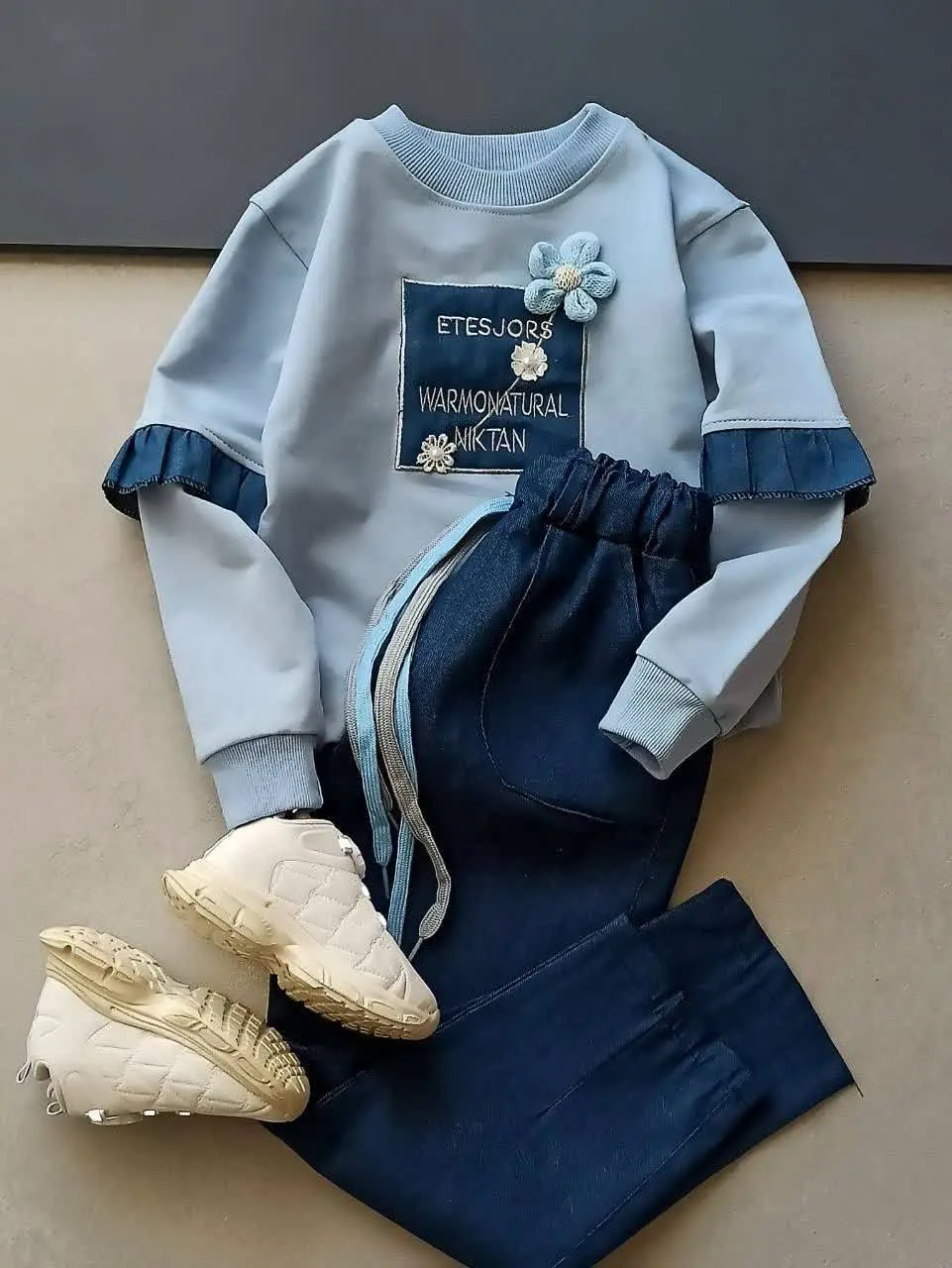 ست بلوز شلوار گل آبی 🌺💎💎💎💎