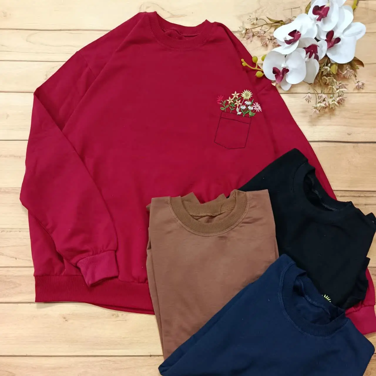 بلوز جیب گلدوزی و شلوار جدا