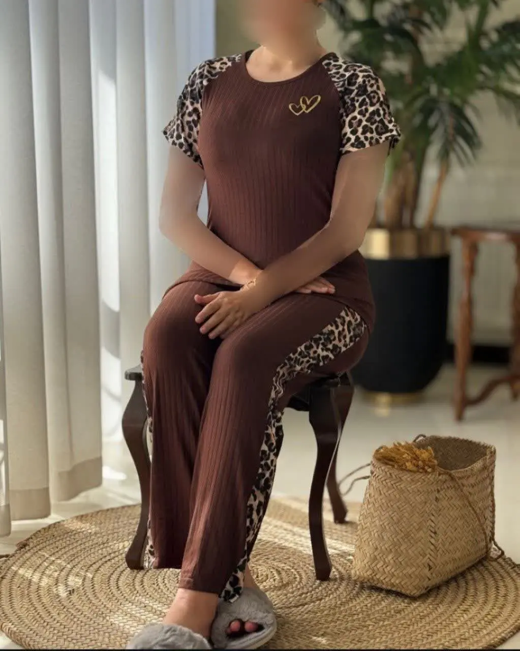 ❤️نام: بلوز و شلوار قلبی پلنگی ۱۶
