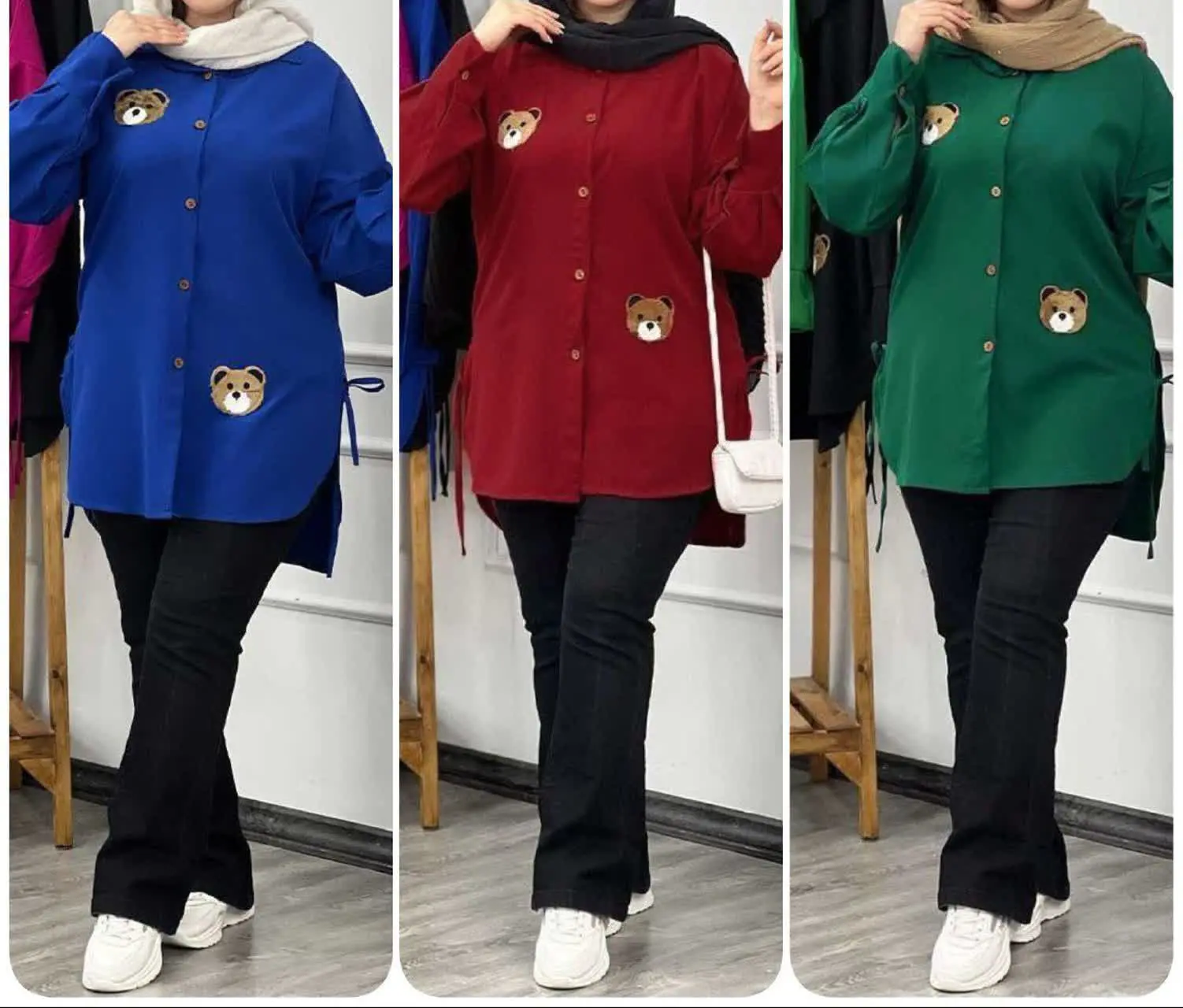 ❤️نام: شومیز مانتویی خرسی
