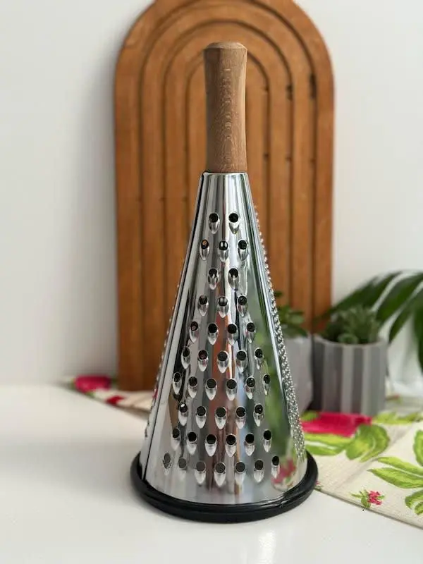 رنده مخروطی دسته چوبی استیل
