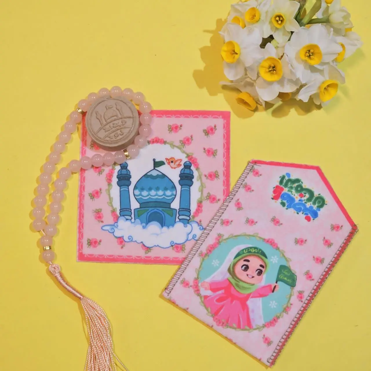 جانماز جیبی مخمل #کودکانه دوتیکه (جامهری و سجاده) ویژه ایام #نیمه_شعبان
