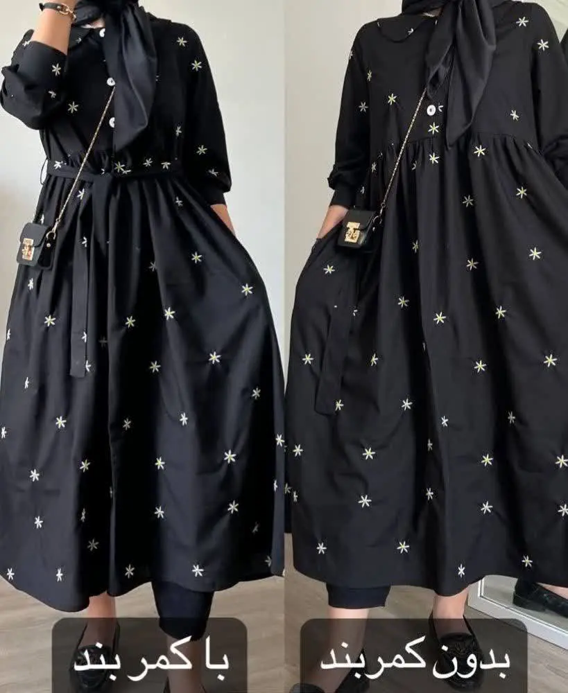 🪷پیراهن کفتان بابونه جذاااب تابستونی
