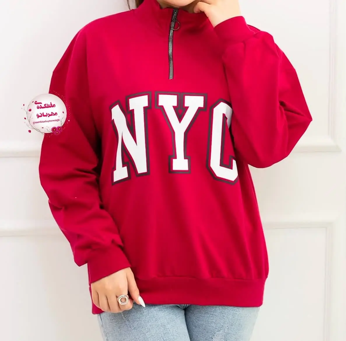 بلوز دورس نیم زیپ 
