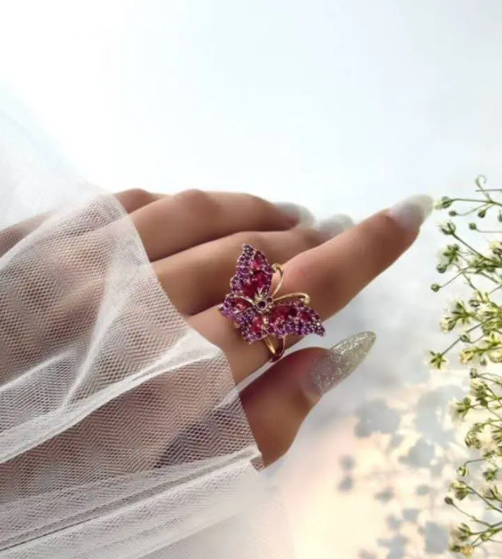 انگشتر ژوپینگ پروانه