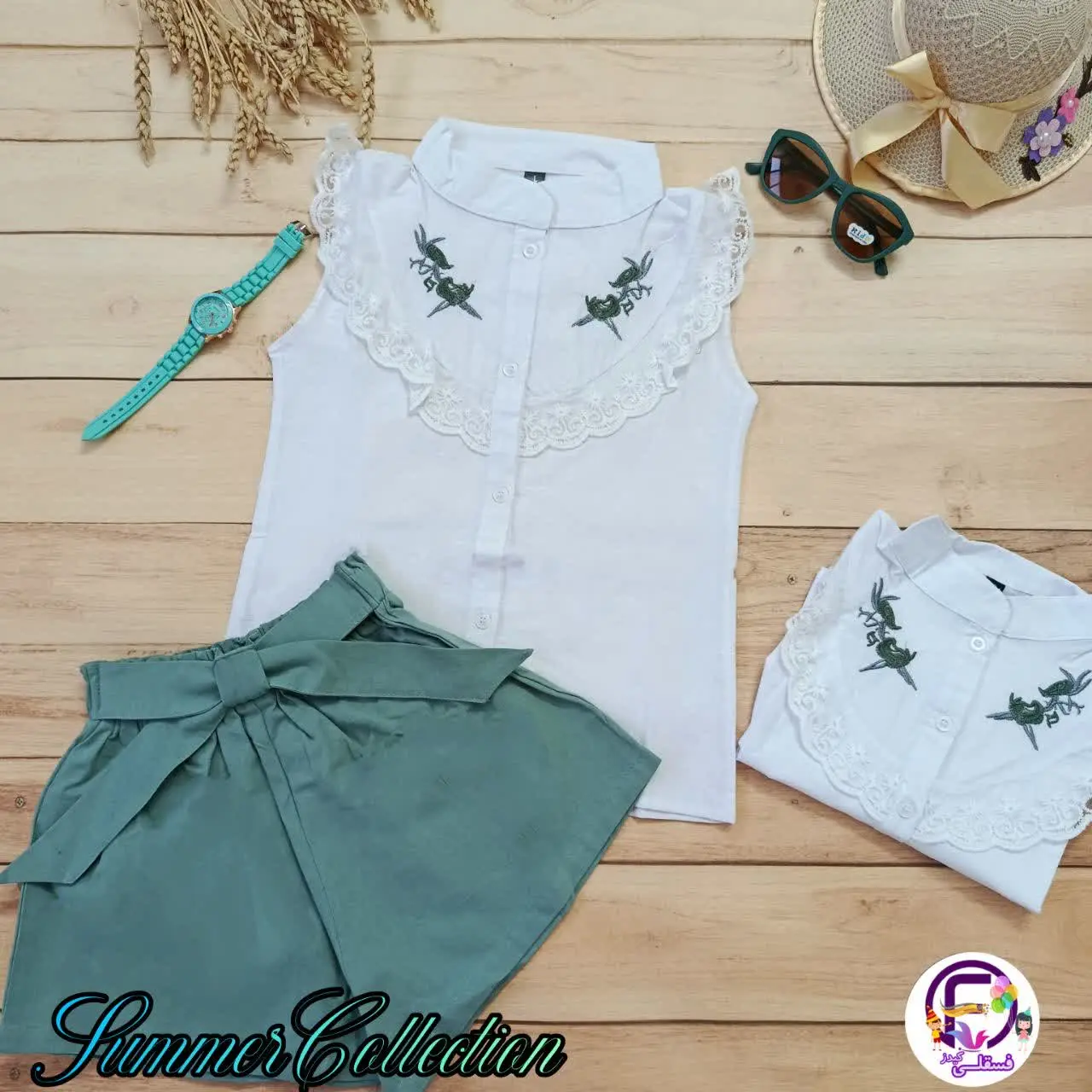 شلوارک کتان پنبه، کمرکشی، مدل اریب
