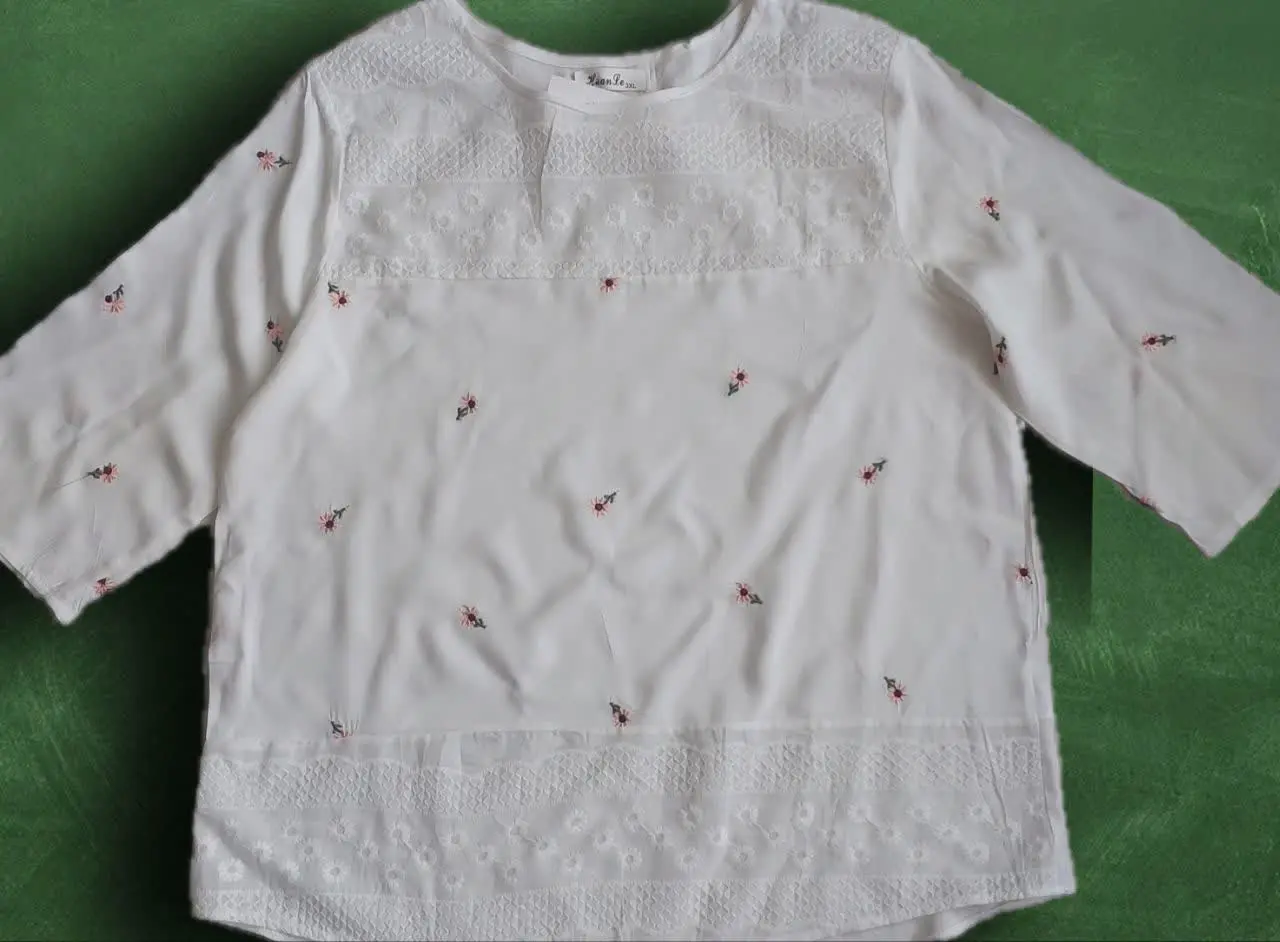 ⚘️شومیز خامه دوزی گلدوزی شده⚘️
