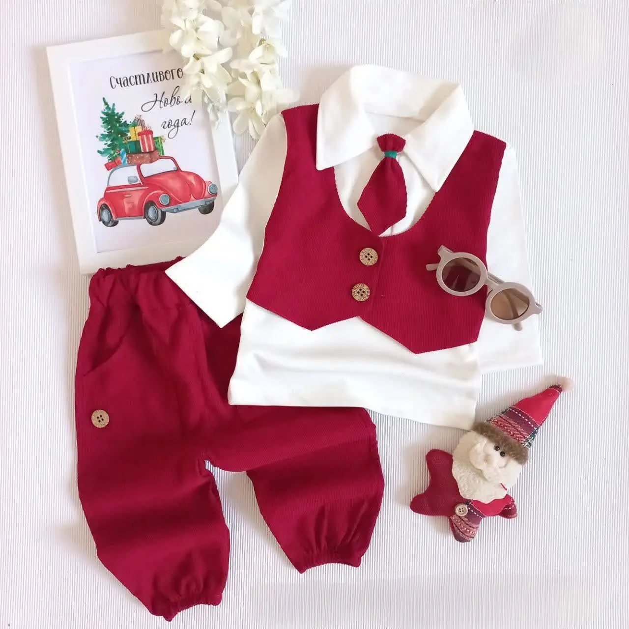 ❤️ست بلوز شلوار پسرانه کروات❤️