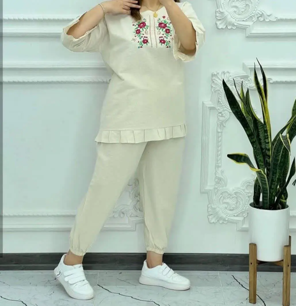 نام: ست #بلوز_شلوار لنین ۱۲۲۴
