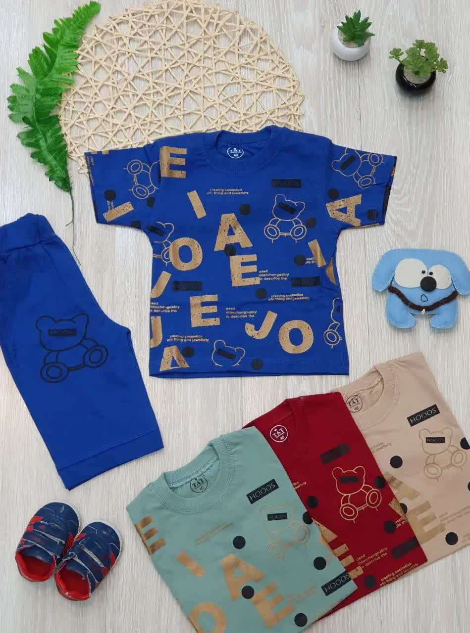 👕تیشرت شلوارک تمام چاپ انگلیسی 
