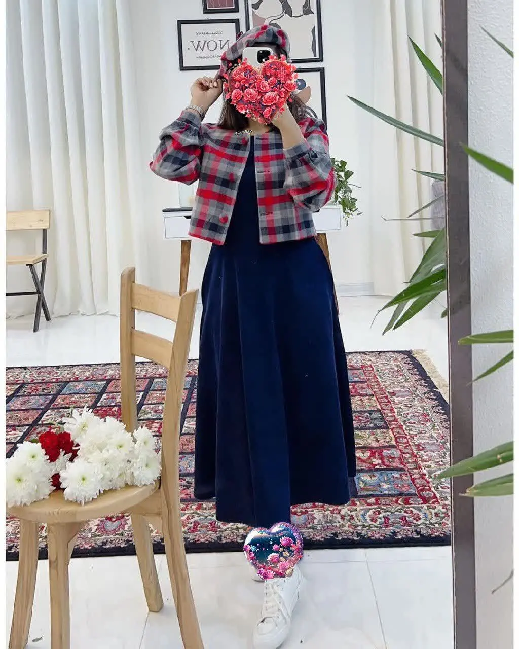 🌙نام: ست سه تیکه مهرگان (کت، سارافون و کلاه) 
