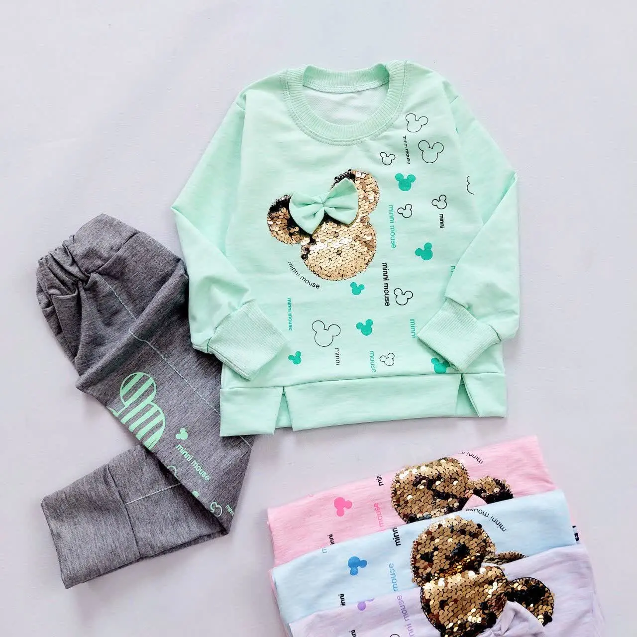 بلوز شلوار مینی موس پولکی
