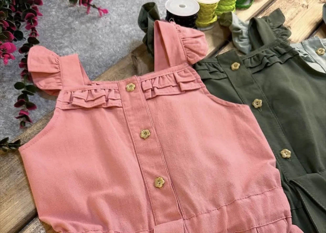 رامپر دخترانه سه دکمه🦘
