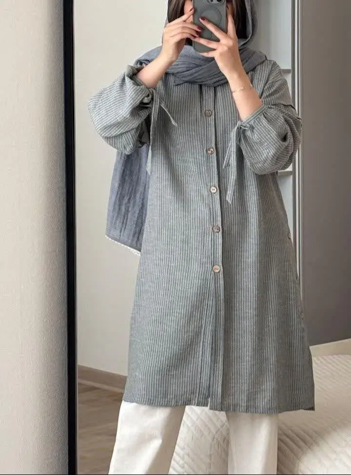 مانتو دکمه دار نهال 🪷🌱