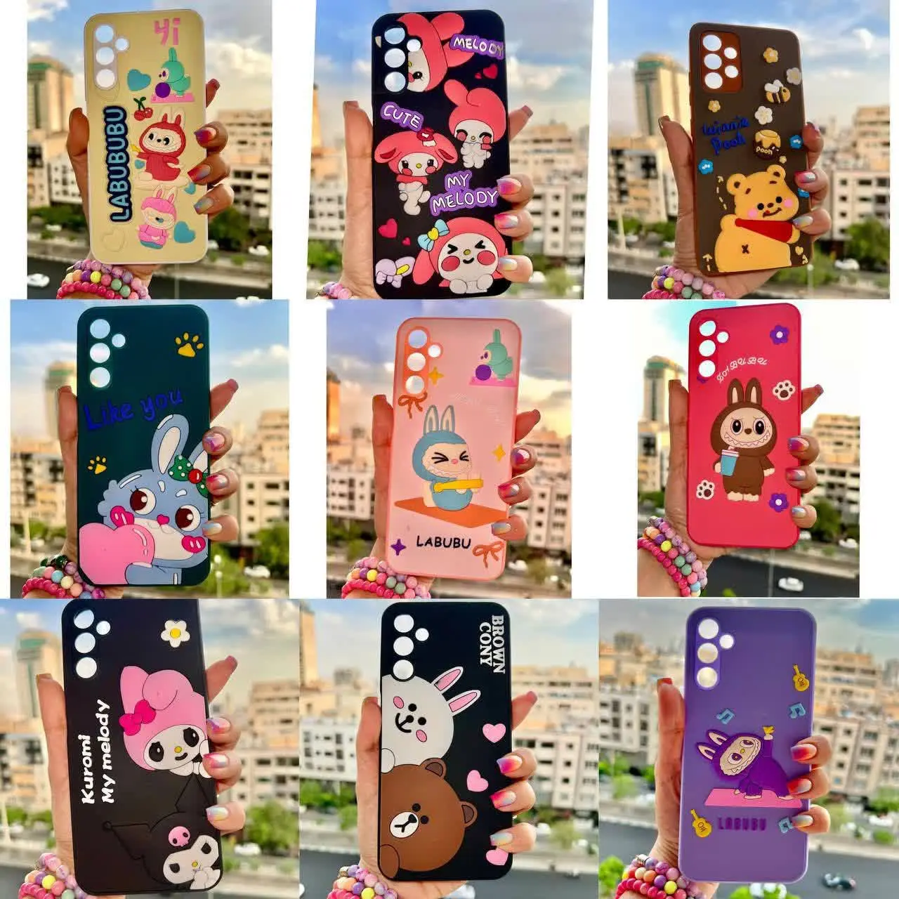 📱مدل قاب: قاب طرحدار عروسکی فانتزی تلق دار مخصوص انواع #سامسونگ #شیائومی 
