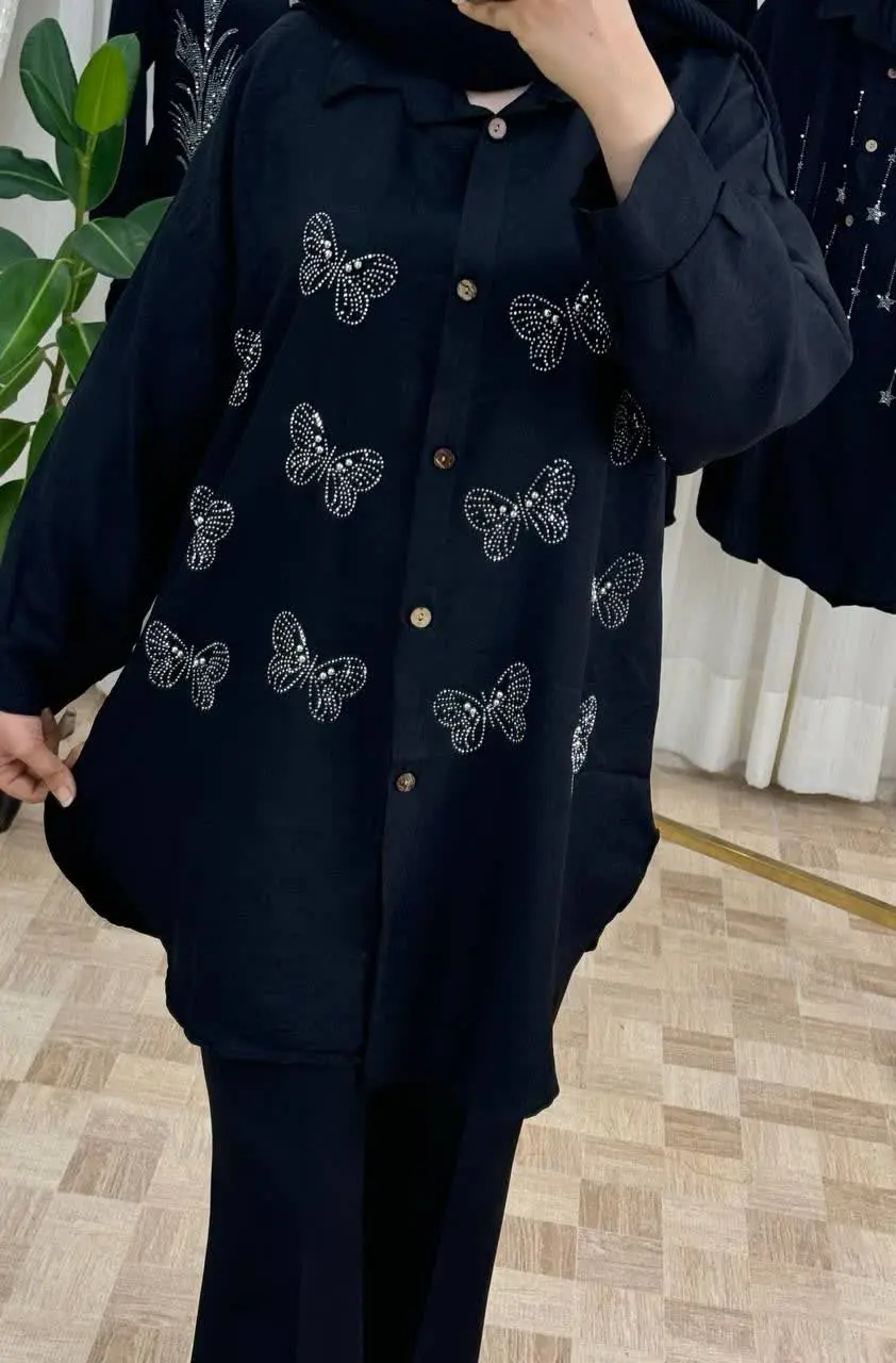 ⭕نام: مانتو نگین دار 
