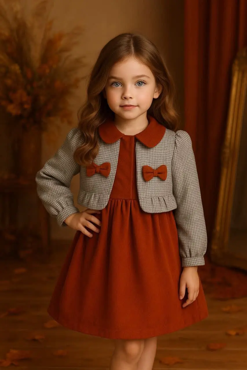 🎄کت سارافون مخمل کبریتی دو...