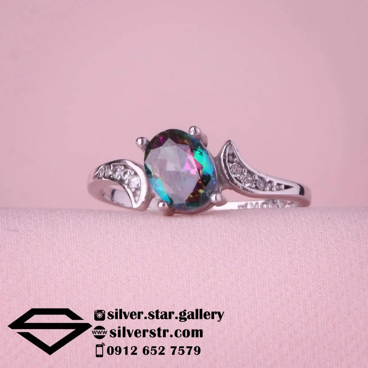 💎 انگشتر زنانه توپاز هفت رن...