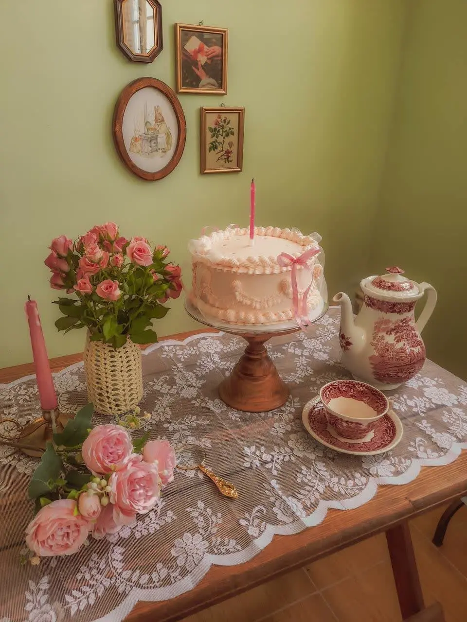 رانر پینک لند ترک ست با پرده