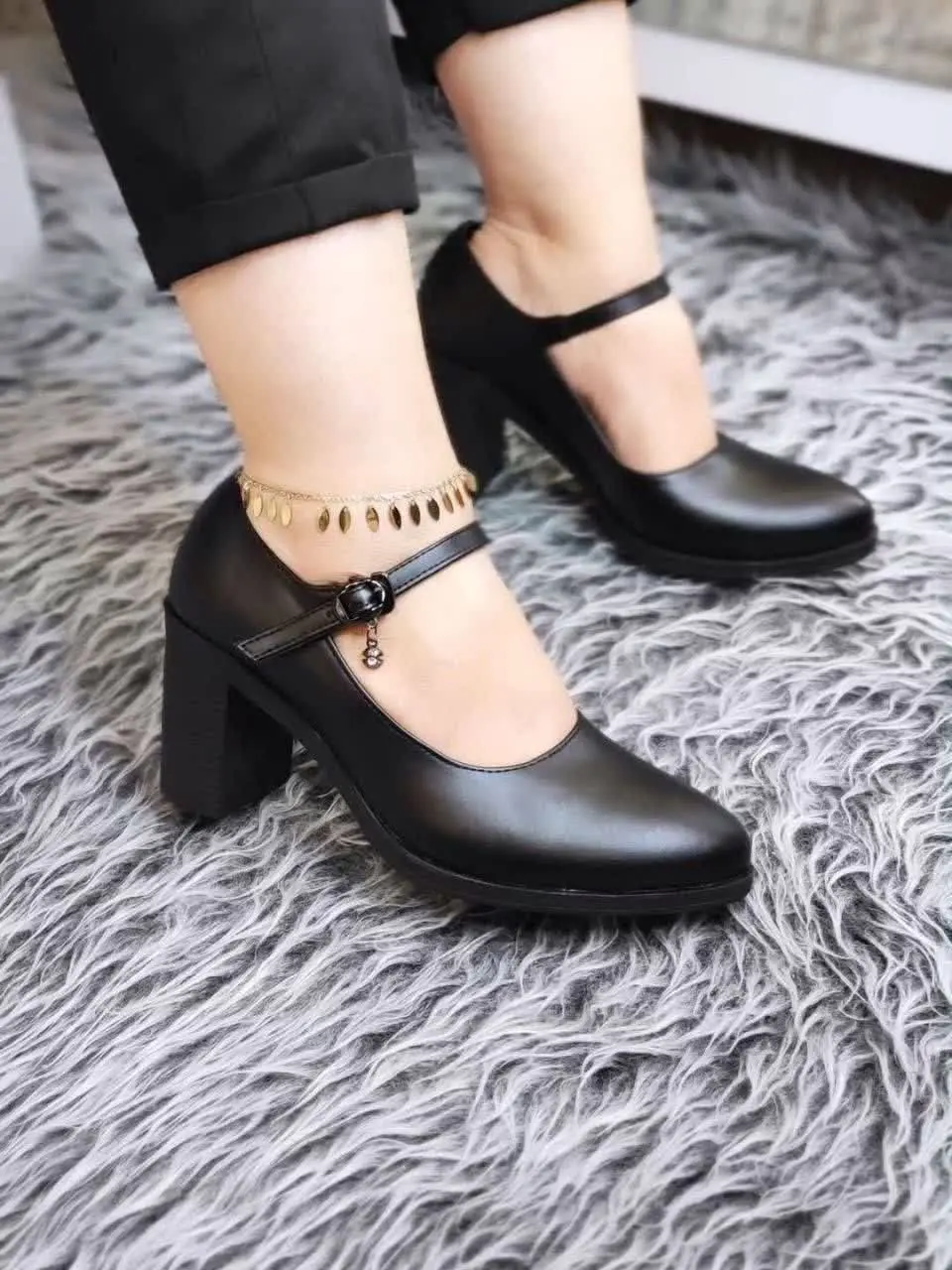 ✅پاخوری شیک رویه چرم بپاشنه...