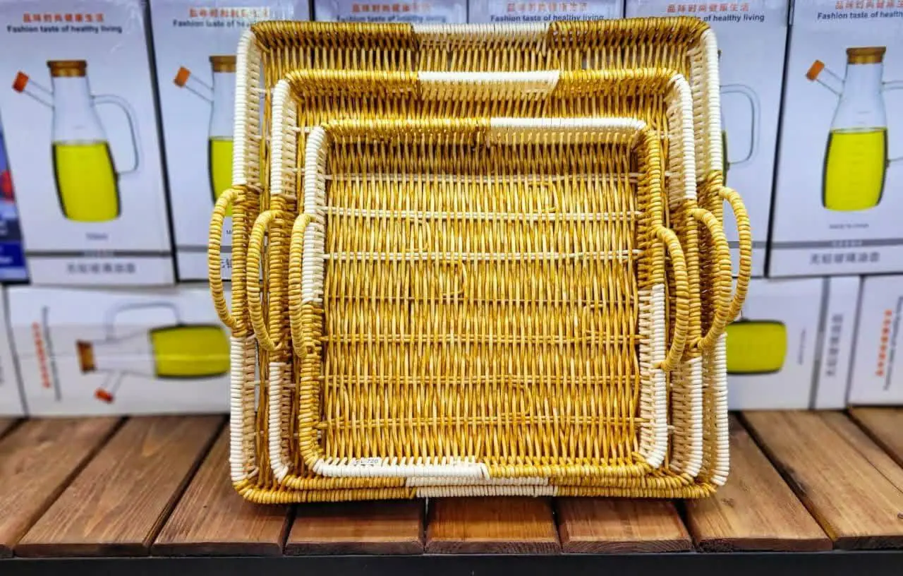 سینی حصیری ۳ تیکه 
