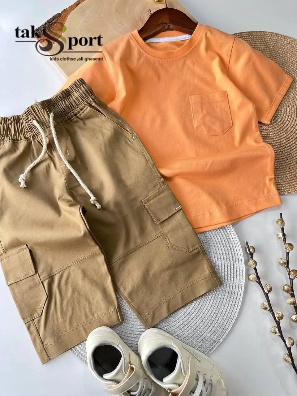 👦 تیشرت شلوارک کتان فوق العادا باکیفیت و شیک
