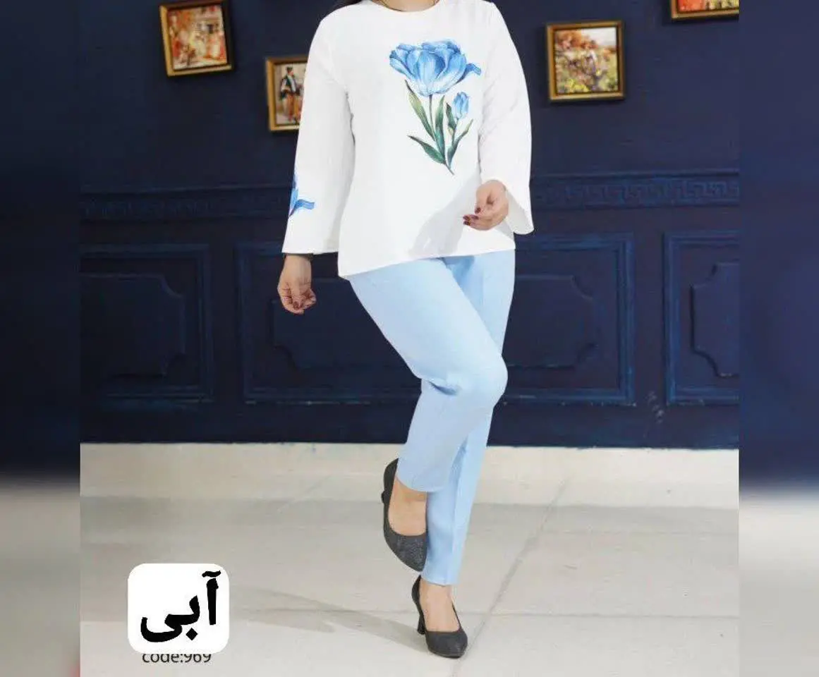 🖋نام: ست بلوز شلوار گل لاله
