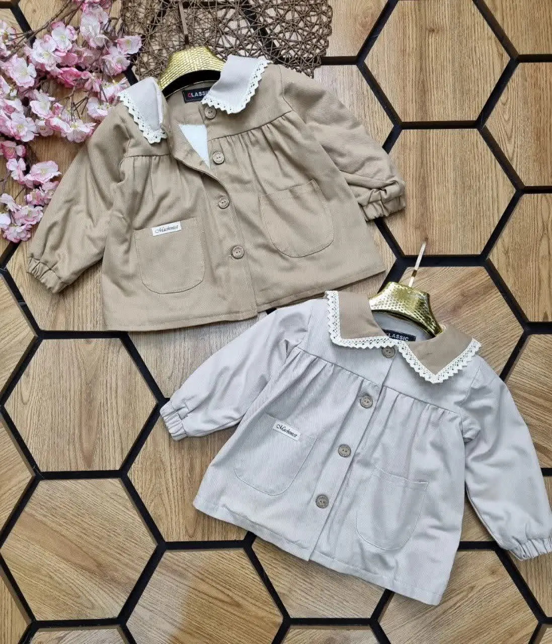 🤶پالتو کتان توخزدار دخترانه👩