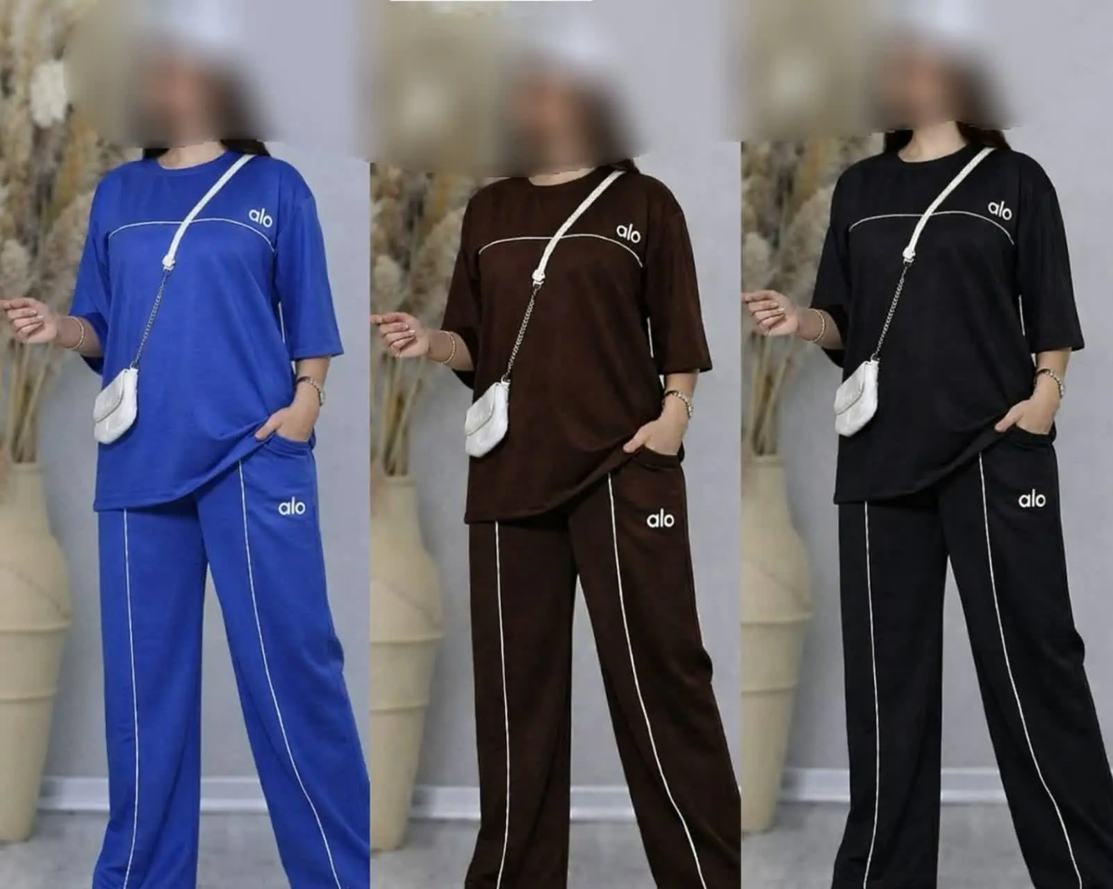 ست تیشرت شلوار alo مغزی دوزی