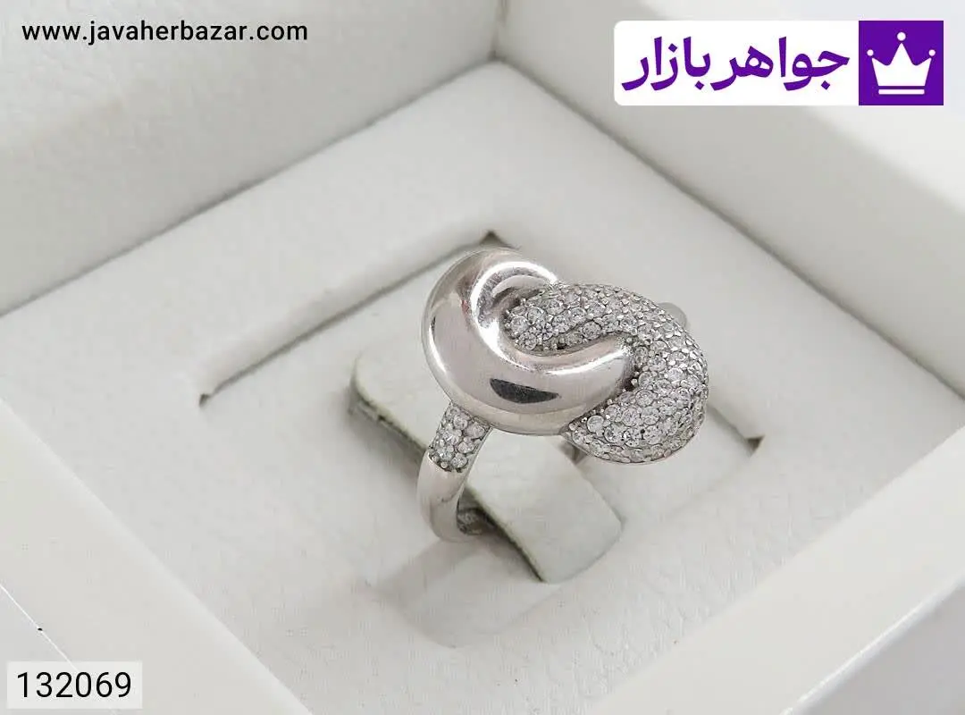 انگشتر نقره مینیمال شیک زنا...