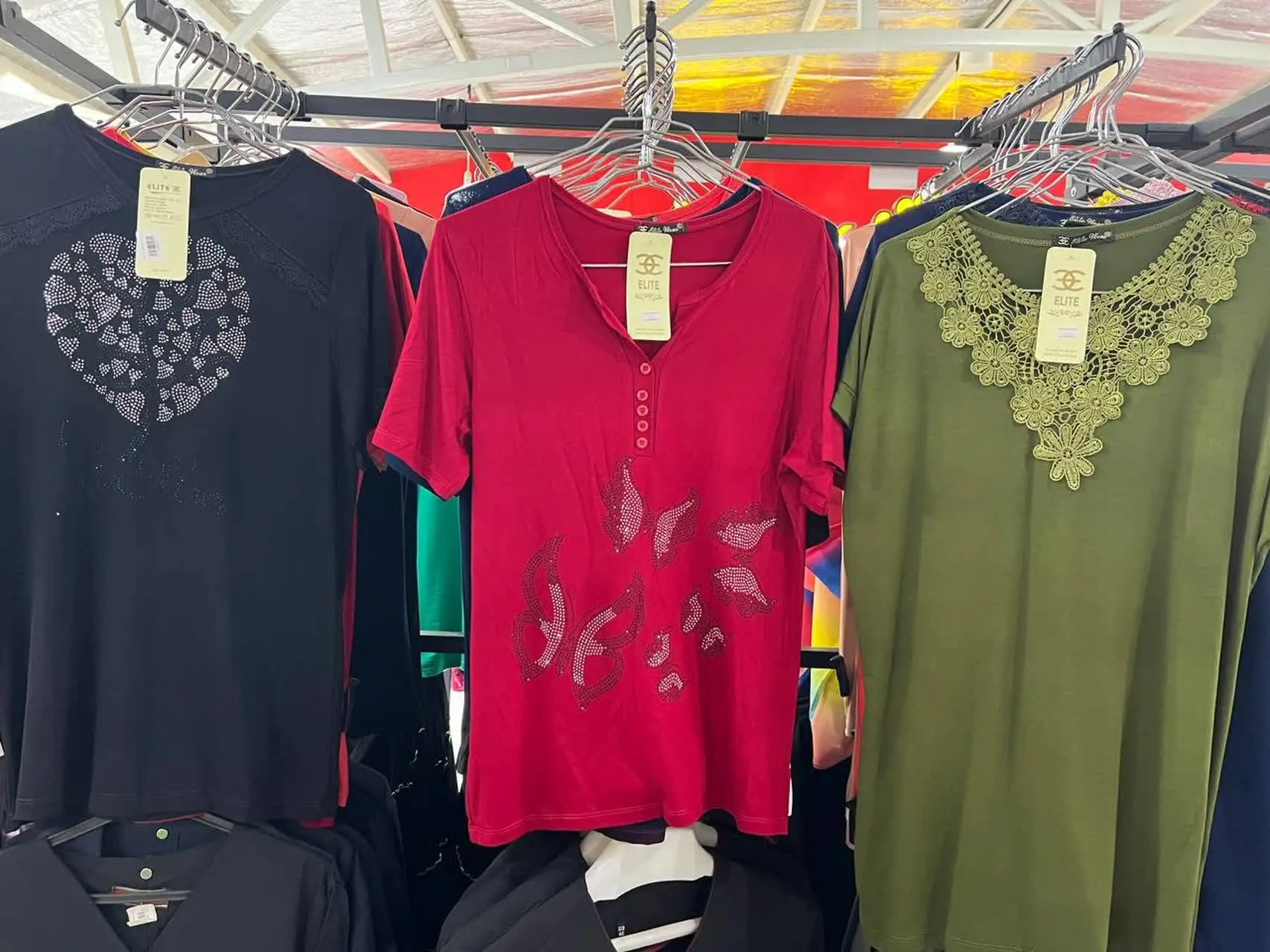 #تیشرت_ویسکوز_گیپور_دکمه_دار
