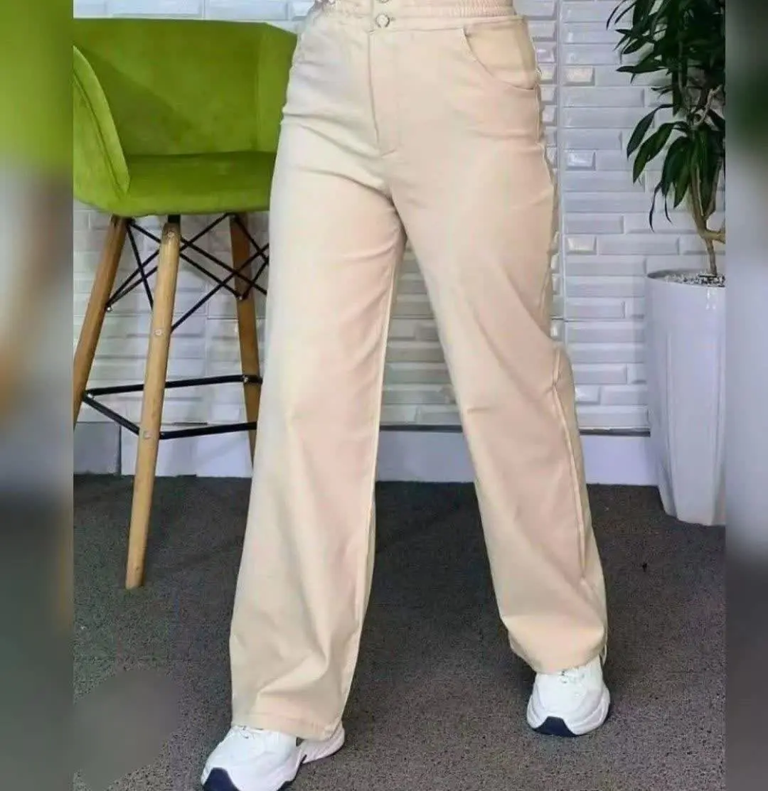 🌸 نام: شلوار نیم بگ کتان رنگی
