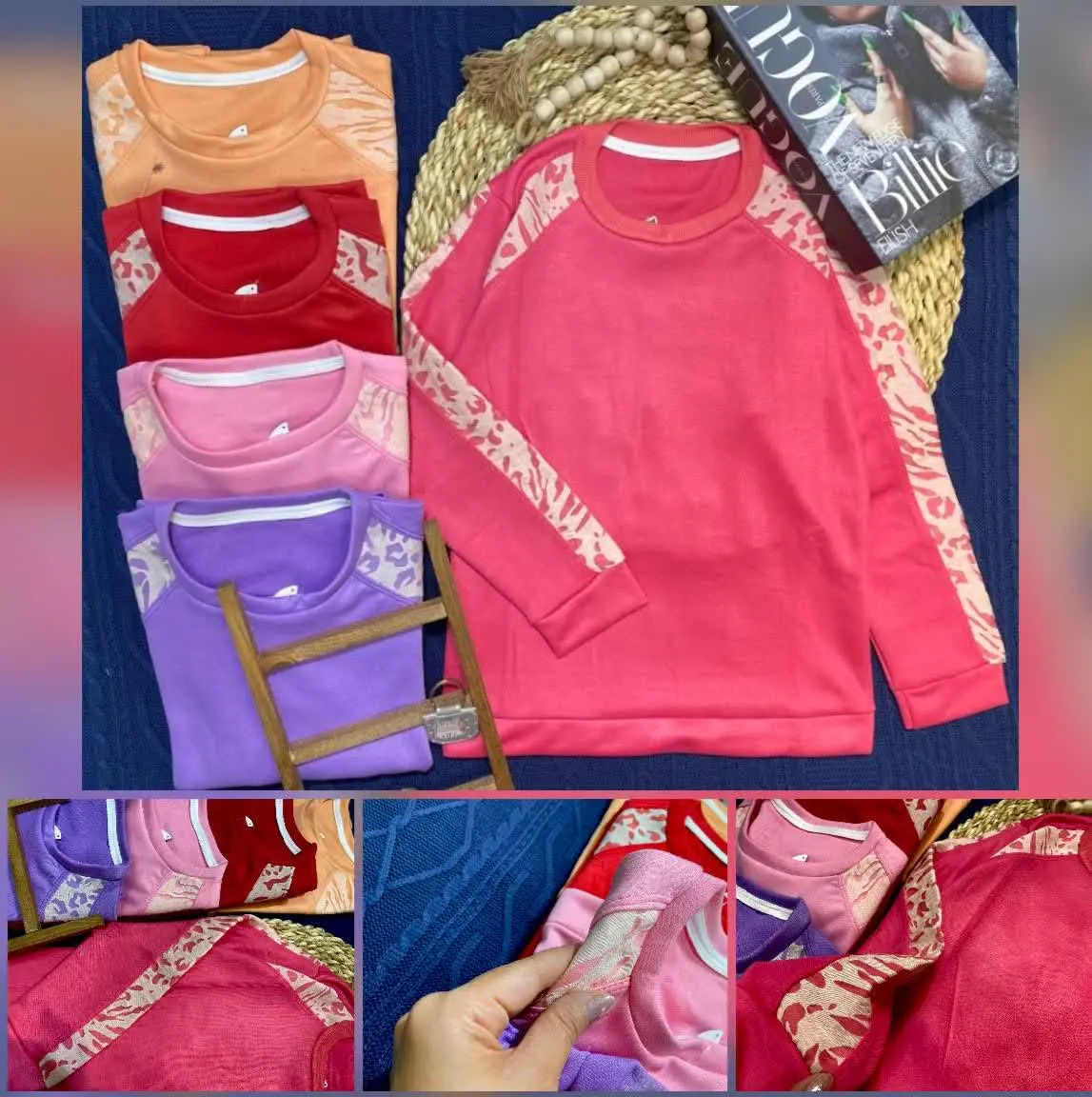 🧶 بلوز تک 🎀🎀🎀 دخترانه گیپوردار