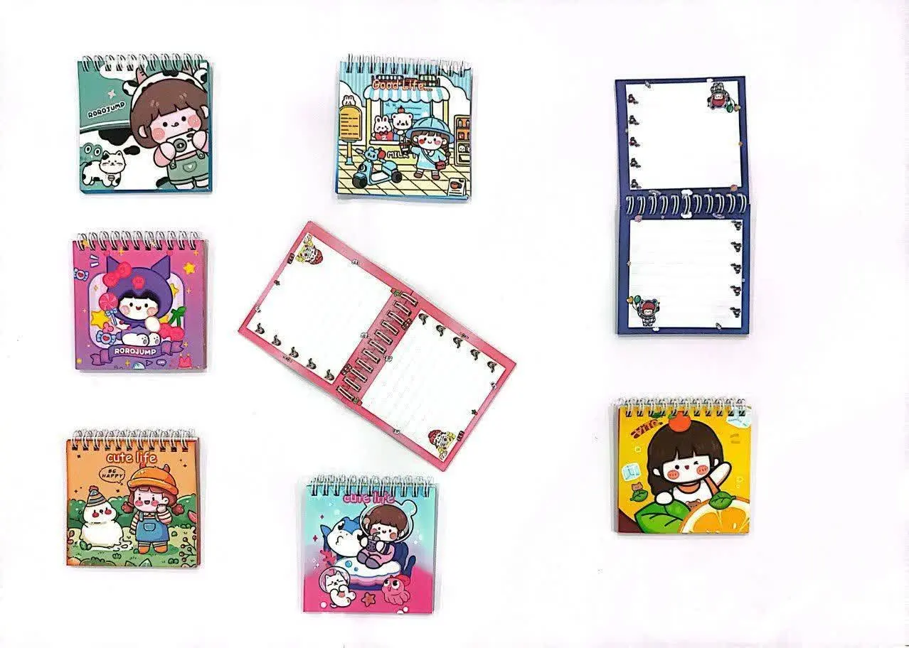 دفتر یادداشت ۱۰ × ۱۰ فانتزی سیمی با کاغذ ۷۰ گرم 
